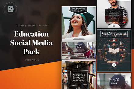 Education Social Media Pack, a Social Media Template by Kahuna Design