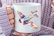 Watercolor Airplane Sublimation Clip, an Illustration by Rose Art (Thumbnail 8 of 8)