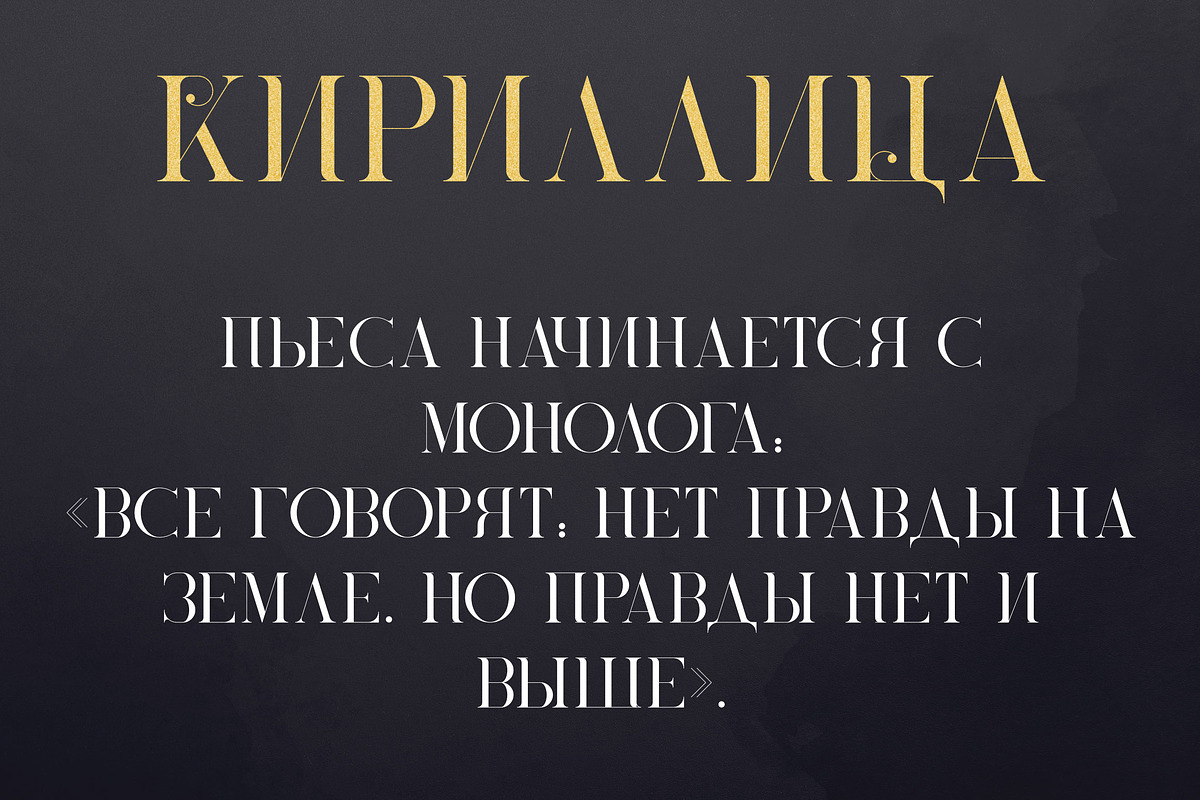SALE! Black Gold serif typeface preview 4