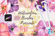 125 Luxury Watercolor Brushes, a Brush Add-On by Manifesto Design Gallery (Thumbnail 1 of 29)