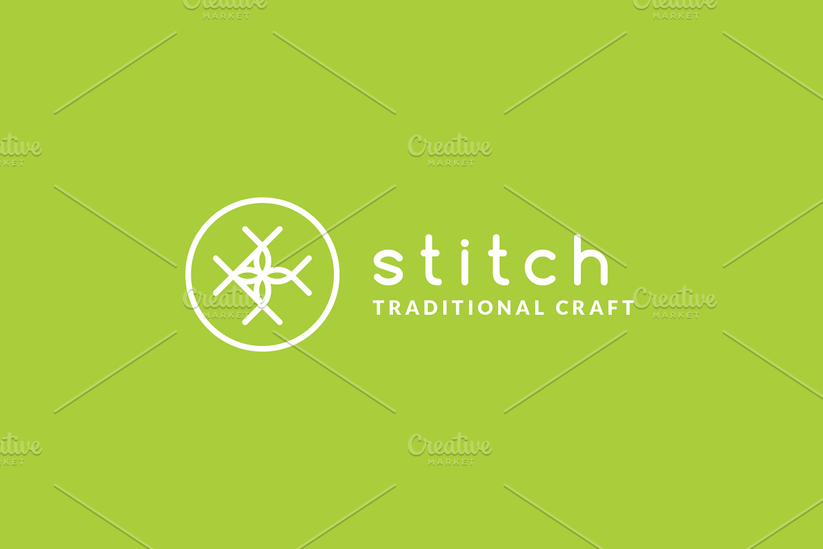 Traditional stitch symbol logo, a Branding & Logo Template by MuzaInspires (Photo 2 of 4)