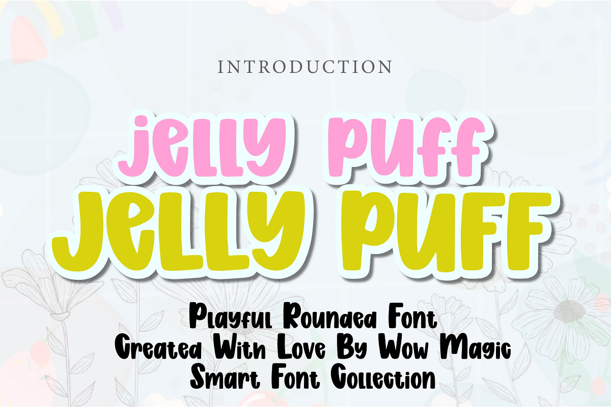 Jelly Puff, a Slab Serif Font by Wow Magic (Photo 1 of 3)