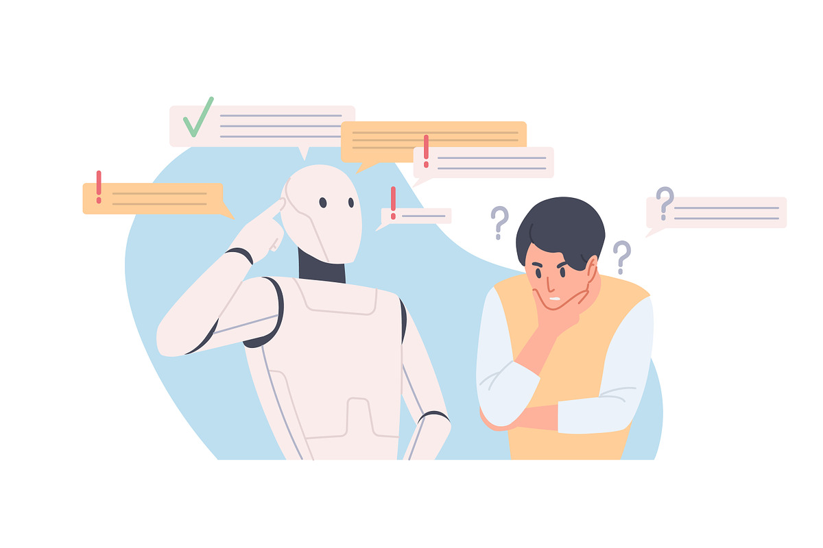 Robots vs people, AI technology set, a Technology Illustration by Good Studio (Photo 2 of 7)