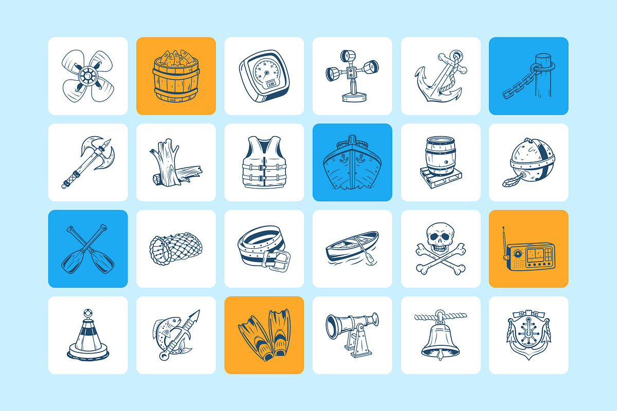 Sailing Doodles Set, an Object Graphic by Brickclay (Photo 6 of 8)