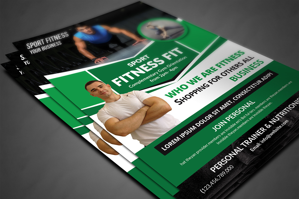 Fitness Flyer Template, a Flyer Template by AfzaalGraphics (Photo 3 of 4)
