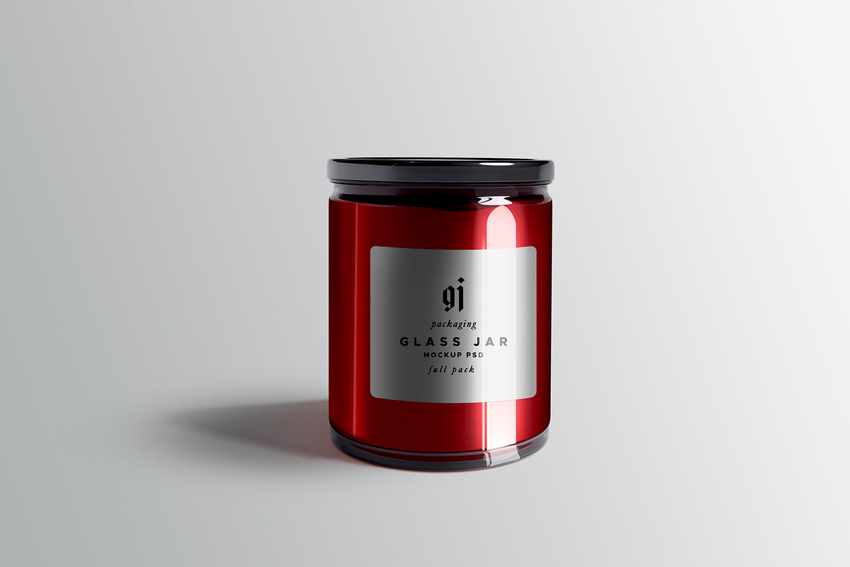Glass Jar PSD Mockups, a Packaging Mockup by Graphicsfuel (Photo 2 of 6)