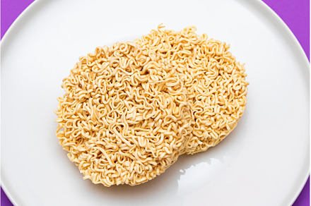 Uncooked Instant Noodles on White, a Food & Drink Photo by InfinitumProdux