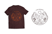 Desert Line Art Logo Badge, an Object Graphic by prasetyadavid (Thumbnail 4 of 4)