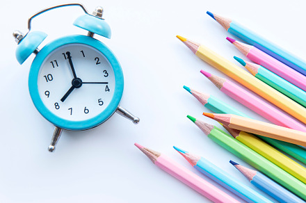 Color pencils on white background., a School & Education Photo by Olena Rudo
