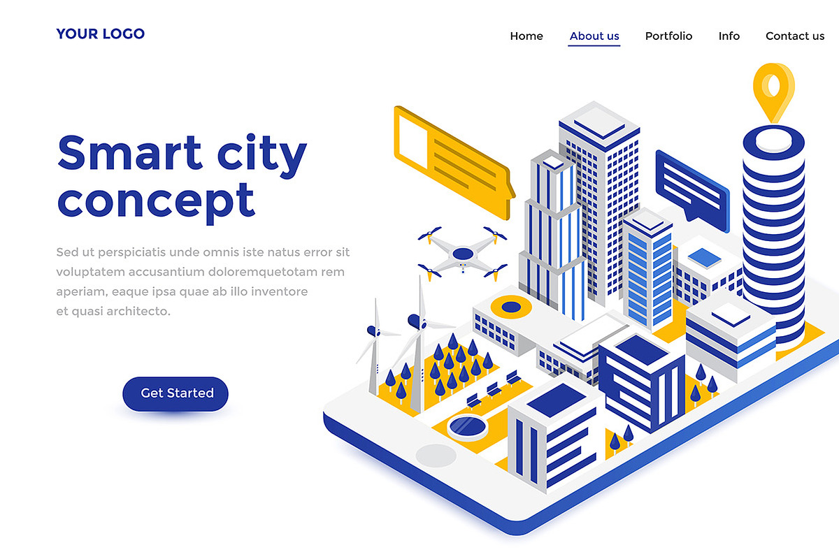 Modern flat design isometric concept, an iPhone Mockup by Creative Graphics (Photo 10 of 14)