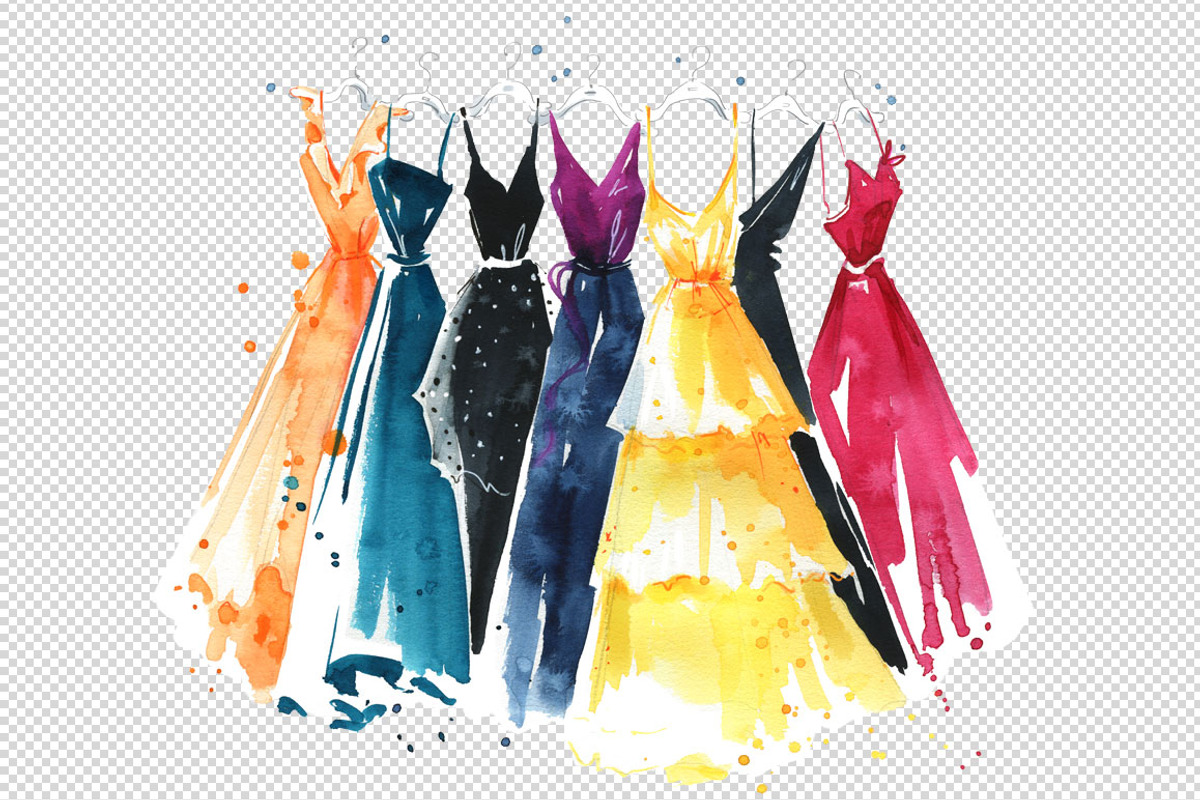 Dresses watercolor illustration, a Graphic by Kamenuka (Photo 3 of 3)
