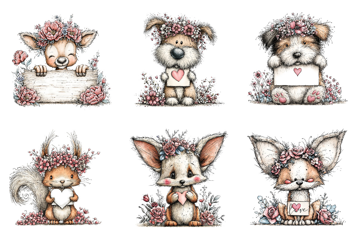 Whimsical woodland mothers day PNG, an Illustration by SinaCreation (Photo 5 of 11)