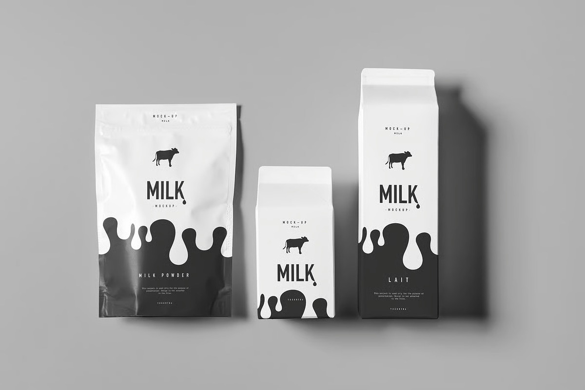 Milk Mock-up, a Packaging Mockup by zippypixelstudio (Photo 4 of 10)