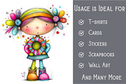 Whimsical Cute Christmas Girl PNG, an Illustration by Pixels.Craft (Thumbnail 3 of 6)