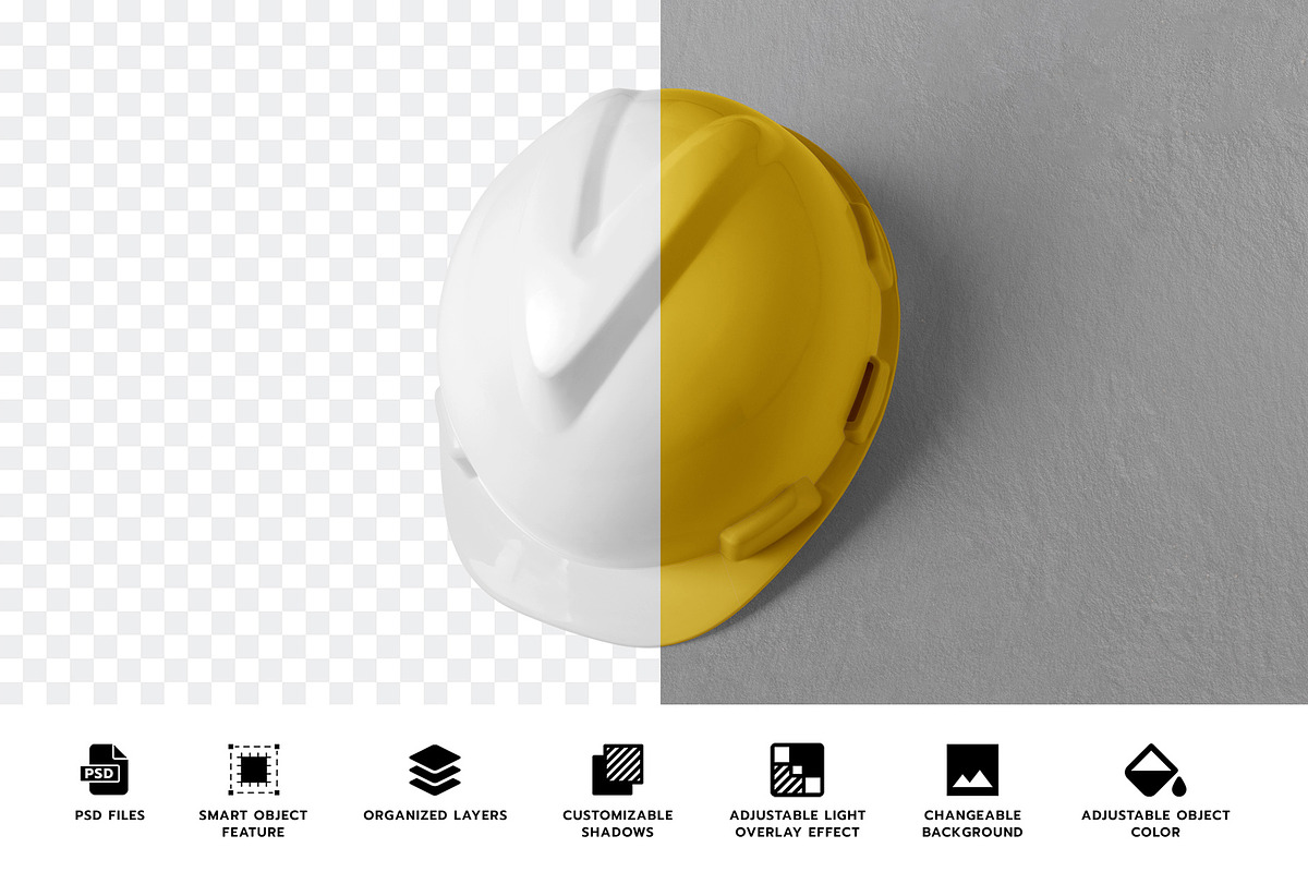 Hard Hat Mockup, a Product Mockup by PixelVoyager (Photo 2 of 7)