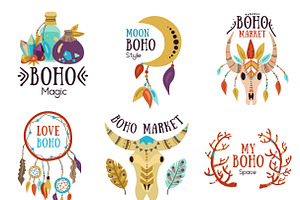 Boho Magic Symbols Set