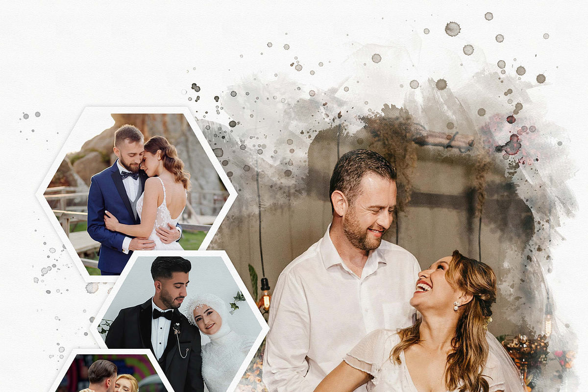 Watercolor Memory Photo Template, an Action Add-On by MRI STUDIO (Photo 8 of 10)
