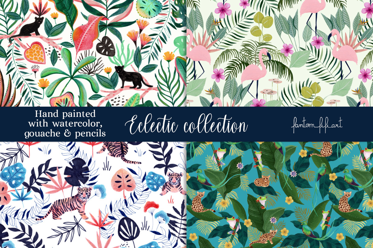 Hand painted Animal patterns, a Pattern Graphic by Fantom Fifi Art (Photo 2 of 7)
