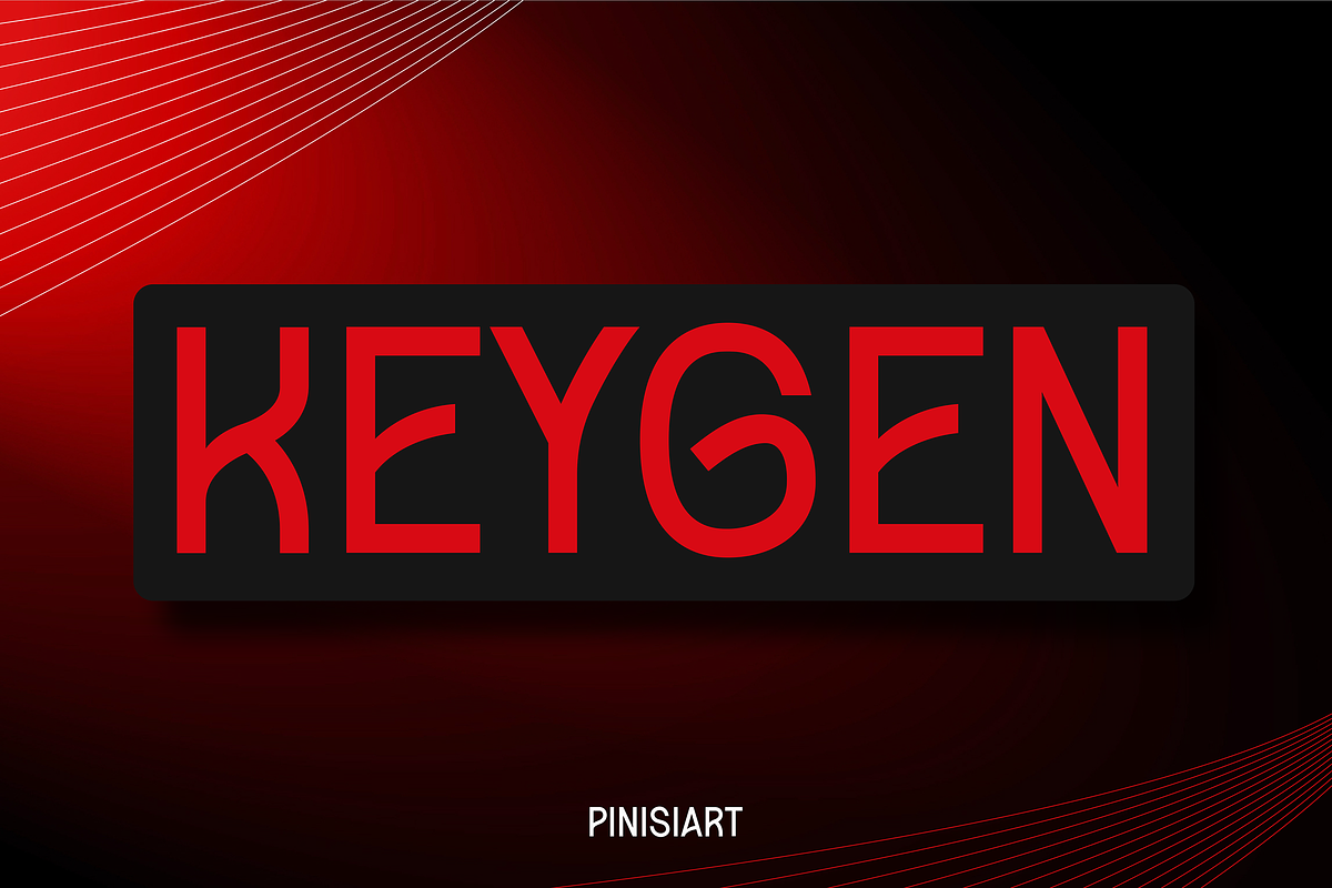 Keygen, a Font by Pinisi ART (Photo 1 of 10)