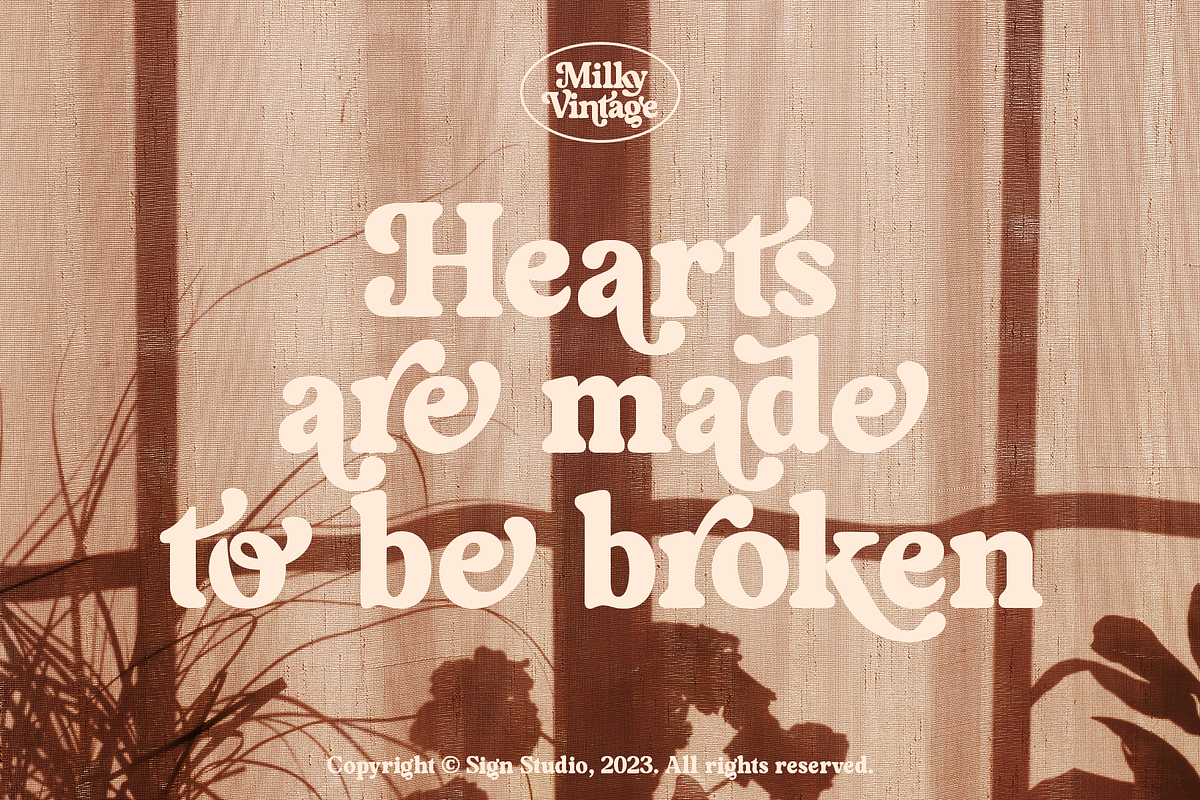 Milky Vintage, a Serif Font by Sign Studio (Photo 12 of 15)