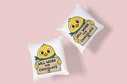 Funny Easter Chocolate Lover Chick, a Seasonal Illustration by Ghagra (Thumbnail 6 of 7)