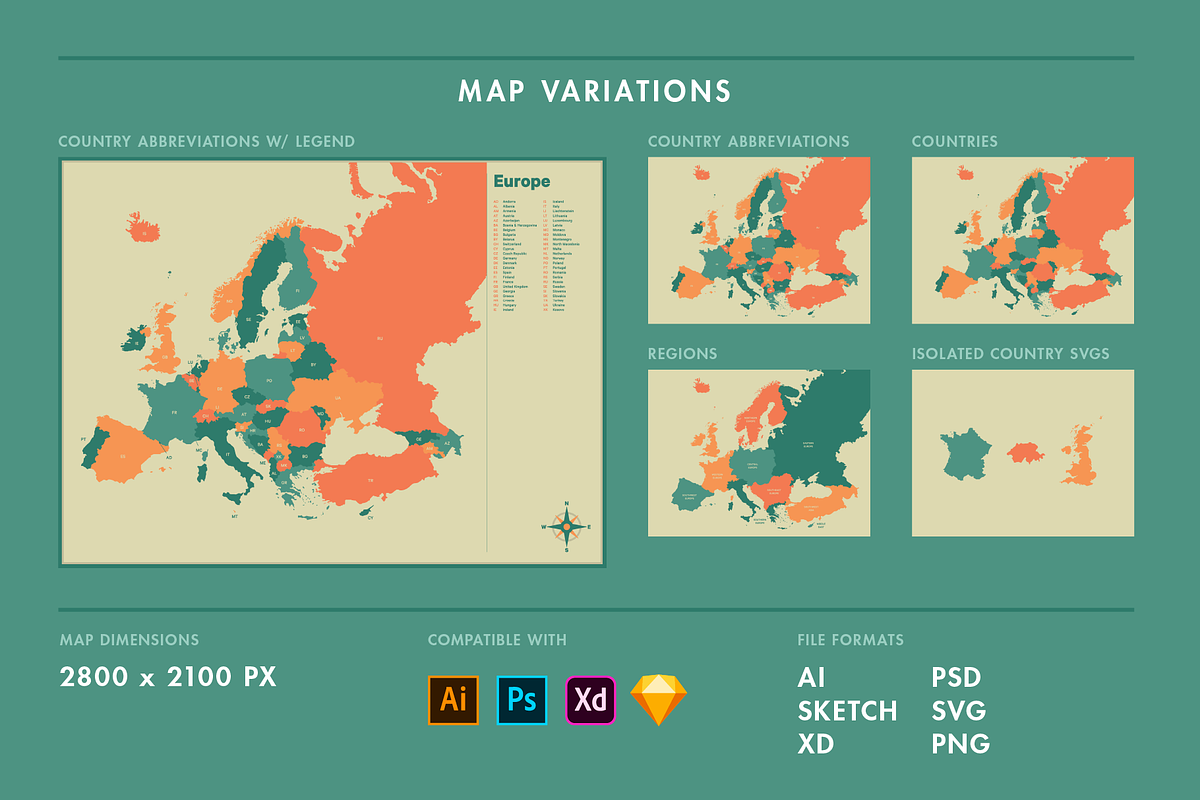 Europe Vector Map, a Graphic by Ben Buysse (Photo 4 of 4)