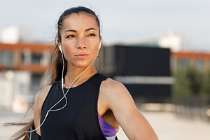 Portrait of a determined sportswoman