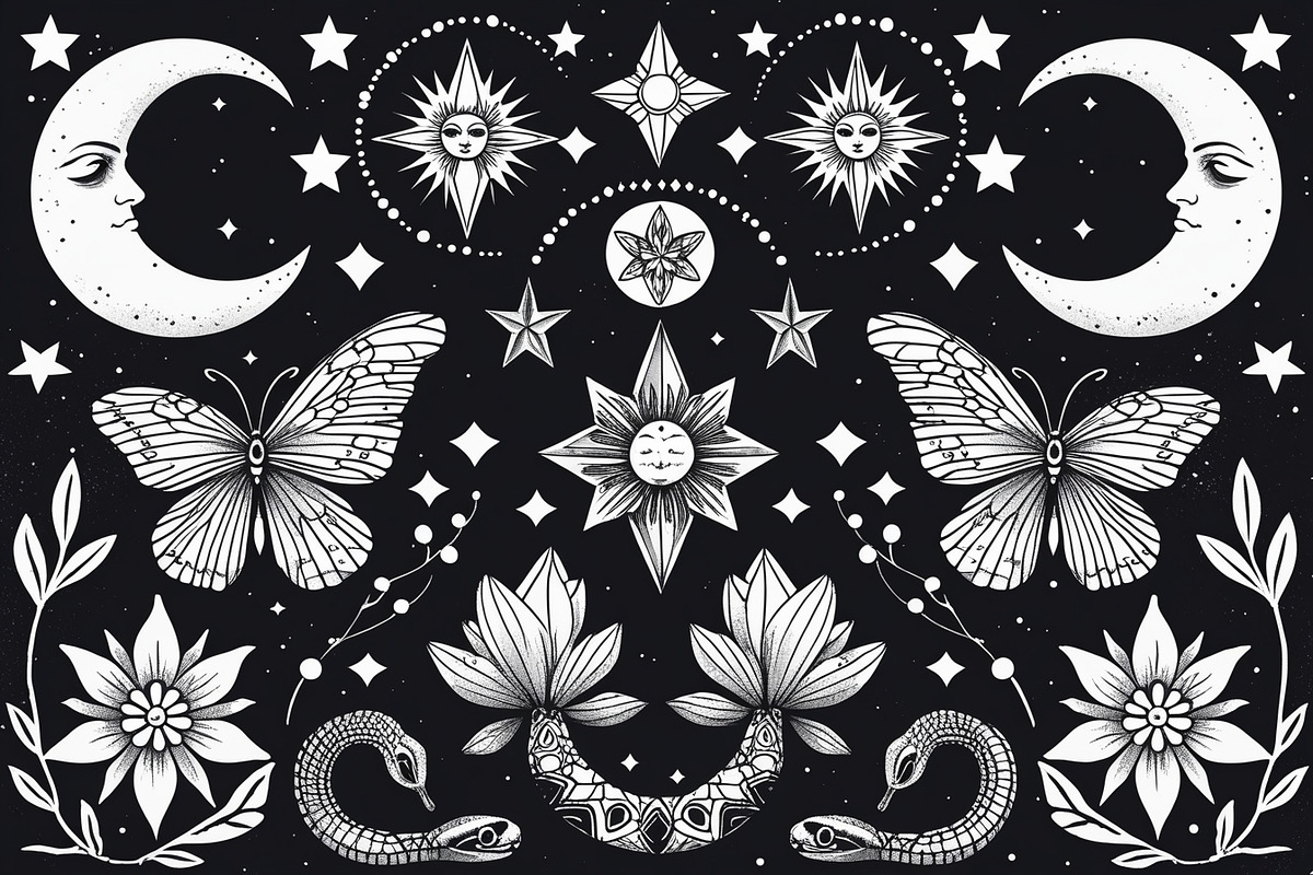 Mystic Moon and Nature Bundle, an Illustration by Creativeshirt (Photo 8 of 9)