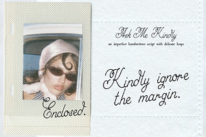 Ask Me Kindly Font, a Script Font by Mneme