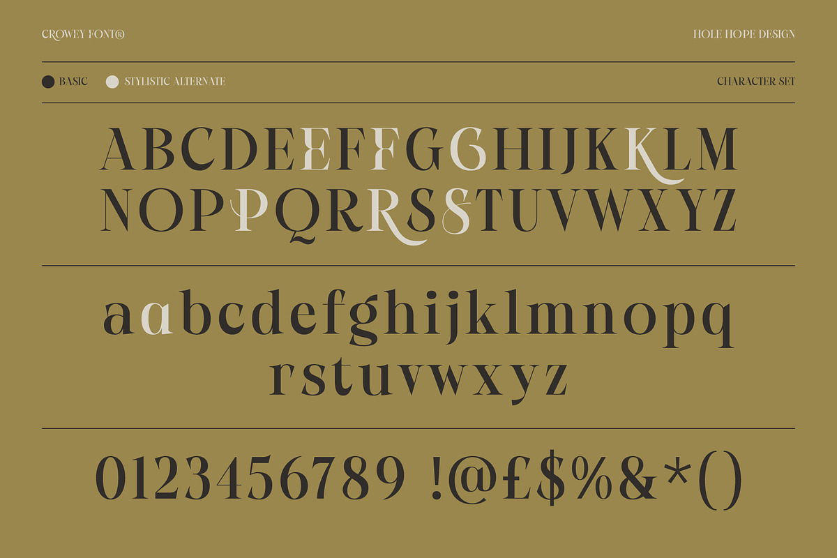 Crowey | Elegant Classic Serif Font, a Serif Font by Hole Hope Design (Photo 4 of 10)