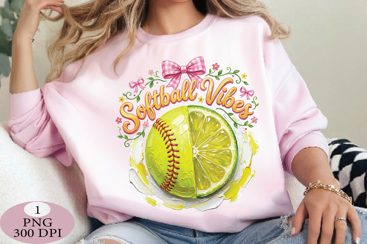 Softball Vibes PNG, an Illustration by Daily.Designs (Photo 5 of 5)