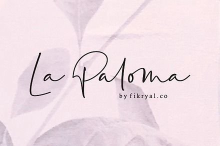 La Paloma - Handwritten Font, a Script Font by Fikryal Studio