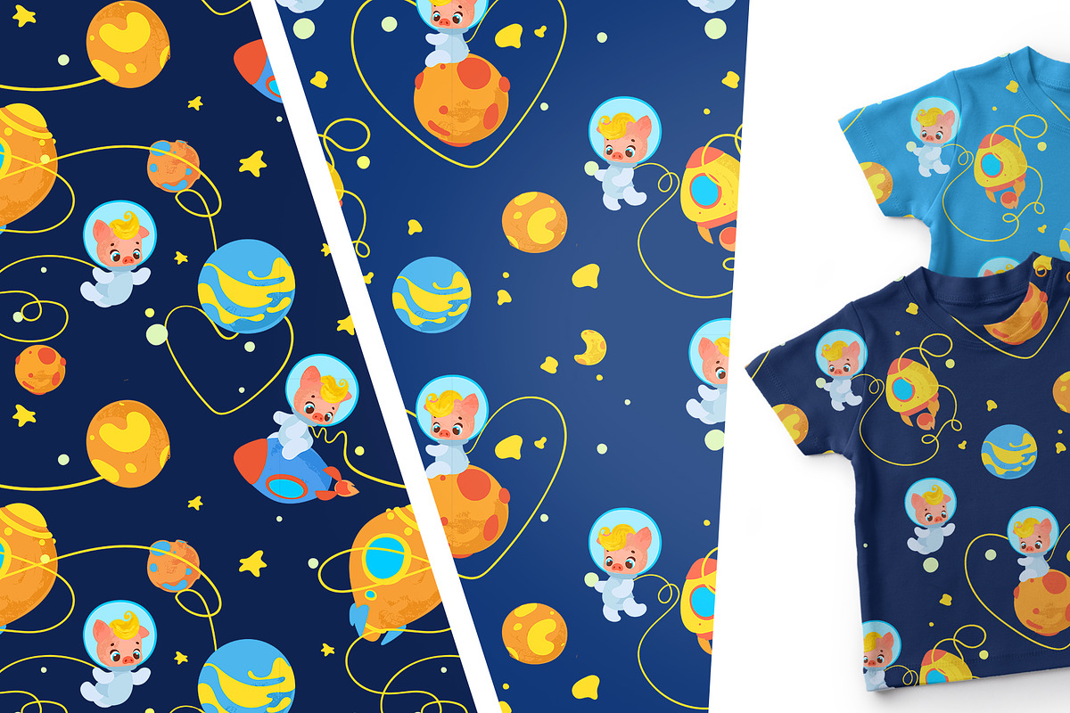 Space pigs., an Animal Illustration by tata_ota (Photo 3 of 4)