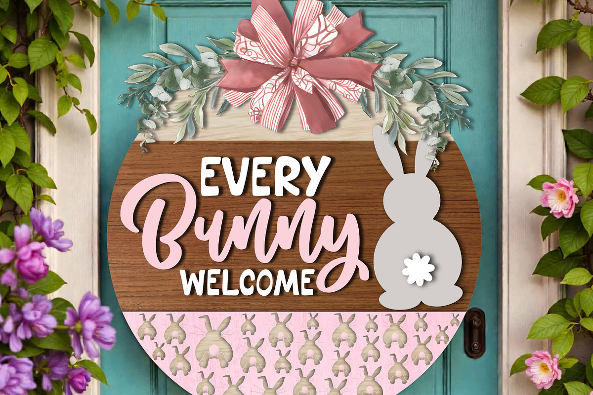 Every Bunny Welcome Sign SVG, a Graphic by OK Design (Photo 2 of 3)