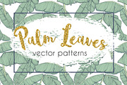Tropical palm leaves patterns, a Pattern Graphic by Julia Bilenko (Thumbnail 1 of 7)