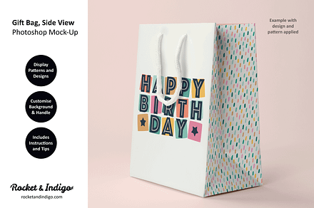 Gift Bag Side Photoshop Mock-Up