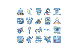 Ancient Greece Mythology History, an Object Illustration by pikepicture