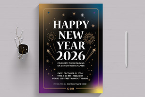 Happy New Year, a Flyer Template by MightyDesign