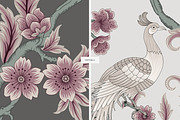 Botanical Chinoiserie Patterns, a Pattern Graphic by LEAFure (Thumbnail 7 of 13)