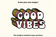 Psychedelic Retro Hippie Icons, a Solid Icon by BirDIY Design (Thumbnail 9 of 10)