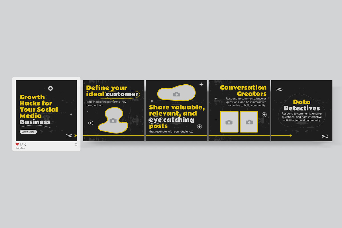 Set Of Carousel Post Template, a Social Media Template by Kazi Hossain