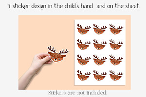 Child Hand Sticker Sheet Mockup PSD