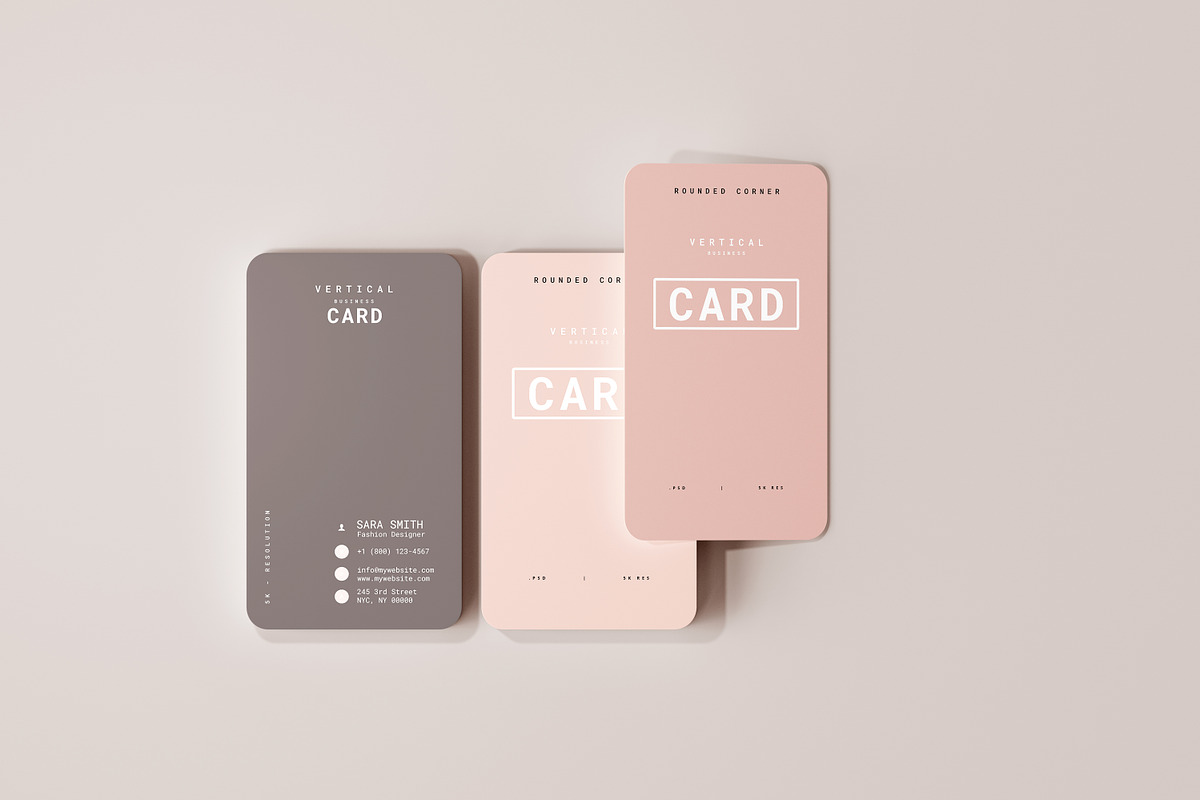 Vertical Business Card Mockups, a Print Template by pmvch (Photo 13 of 20)