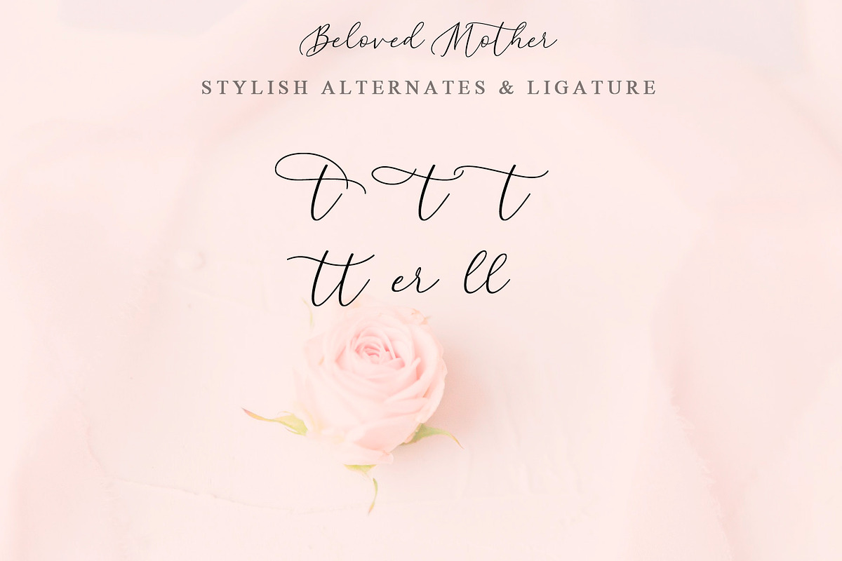 Beloved Mother | Calligraphy Font, a Script Font by Yuby Creative (Photo 11 of 11)