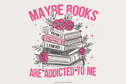 Books Are Addicted To Me PNG, Book, an Illustration by SharpMarketplace (Thumbnail 1 of 9)