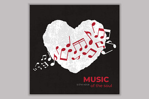 Music Poster Inspirational Quote, a Decorative Illustration by PsychocheArt
