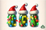 Christmas Pickles, an Illustration by Craft Nest (Thumbnail 1 of 6)
