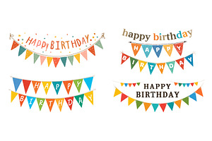 Happy birthday bunting. Paper, an Object Illustration by Stock-Smart-Start