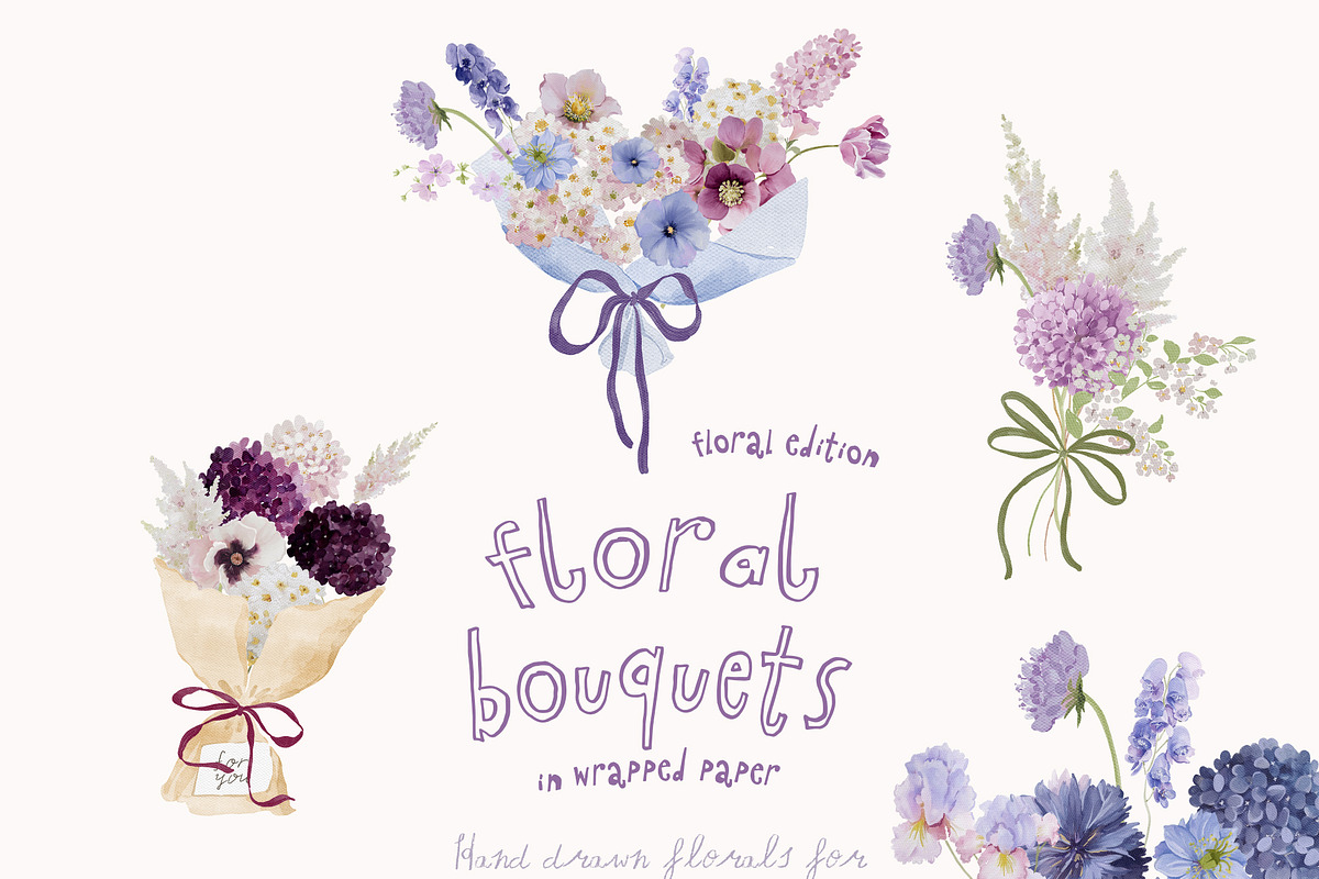 Midnight Botanica - Purple Flowers, a Decorative Illustration by Muse Artist (Photo 3 of 12)