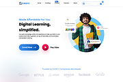 Elearning Landing Page UI Template, a Landing Page Template by DesignsLab (Thumbnail 3 of 3)